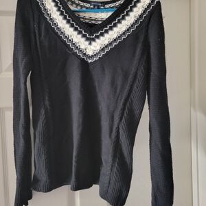 Tommy Hilfiger Black V-Neck Sweater